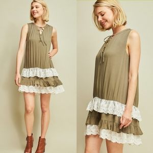 LEILA Drop Waist Shift Dress